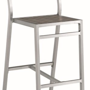 Bavaria Bar Hocker, mit Rückenlehne, grau