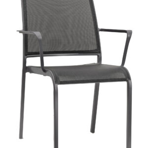 Corso Sessel charcoal, mit Armlehne, Aluminium