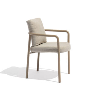 Kori Sessel mit Armlehne, Edelstahl, inkl. Kissen