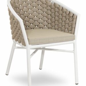 Dub 718 Sessel, mit Armlehne, weiss/beige