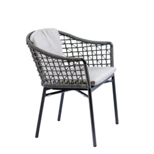 Miro Sessel, mit Armlehne, Aluminium/Rope