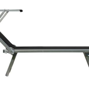 Rimini Liege Bespannung schwarz, Gestell natur eloxiert