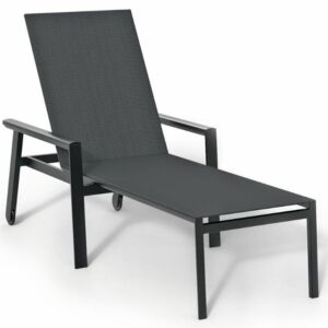 SPA Liege mit Rollen, anthrazit, Aluminium/Softex