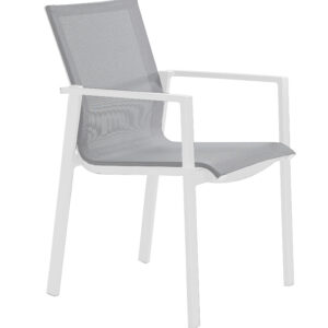 Trend Delux Sessel, mit Armlehne, weiss/hellgrau