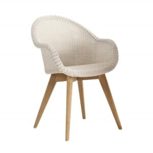 Edgard Dining Sessel, mit Armlehne, Teakgestell, old lace