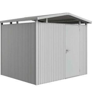Biohort Gerätehaus Panorama® P3 Standardtüre silber-metallic