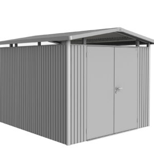 Biohort Gerätehaus Panorama® P5 Doppeltüre silber-metallic