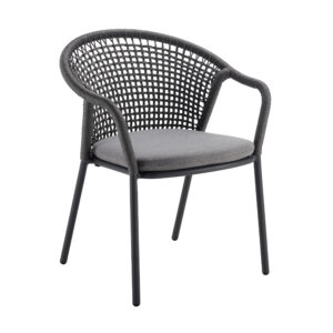 Jooy Sessel, mit Armlehne, anthrazit/anthrazit, inkl. Kissen