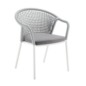 Jooy Sessel, mit Armlehne, white/grey, inkl. Kissen