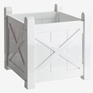 Rosenborg Pflanzengefäss, Mahagoni/weiss